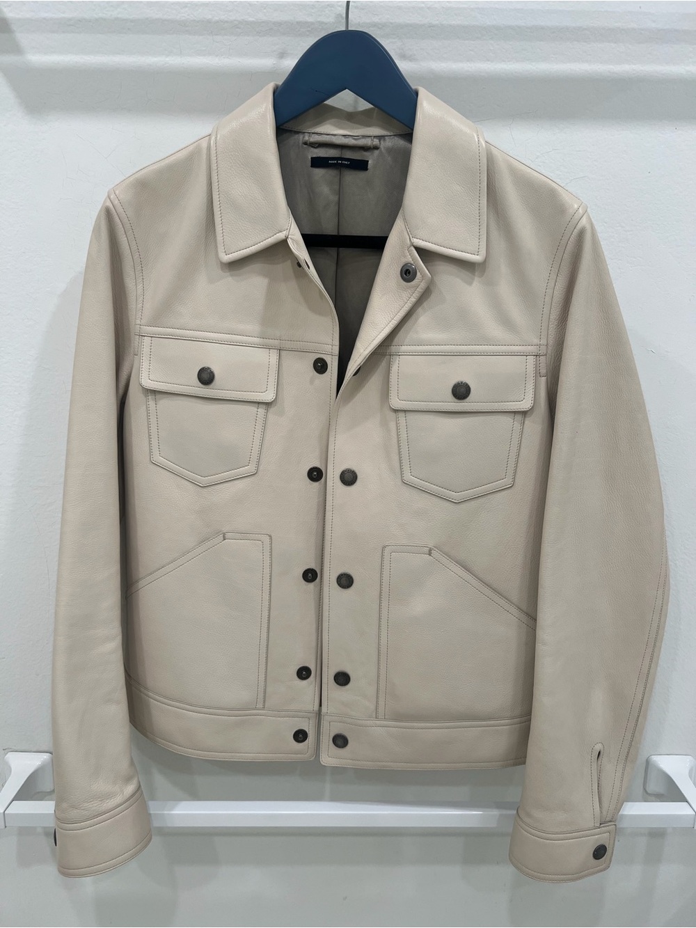 Tom Ford white/bone leather jacket